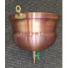 Olla especial "Sirodhara" en cobre, con válvula